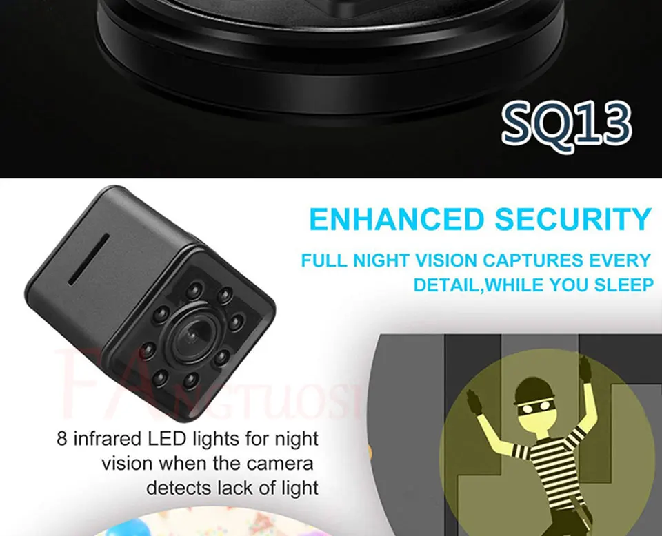 FANGTUOSI SQ13 wifi маленькая мини камера HD 1080P видео датчик ночного видения микро видеокамера DVR регистратор движения видеокамера SQ 13
