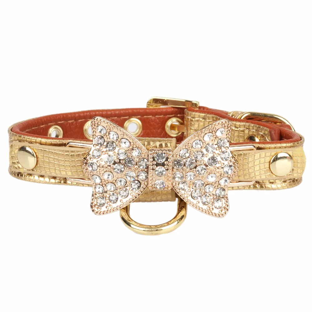 Маленькие ошейники для собак со стразами Щенок Чихуахуа принадлежности животных