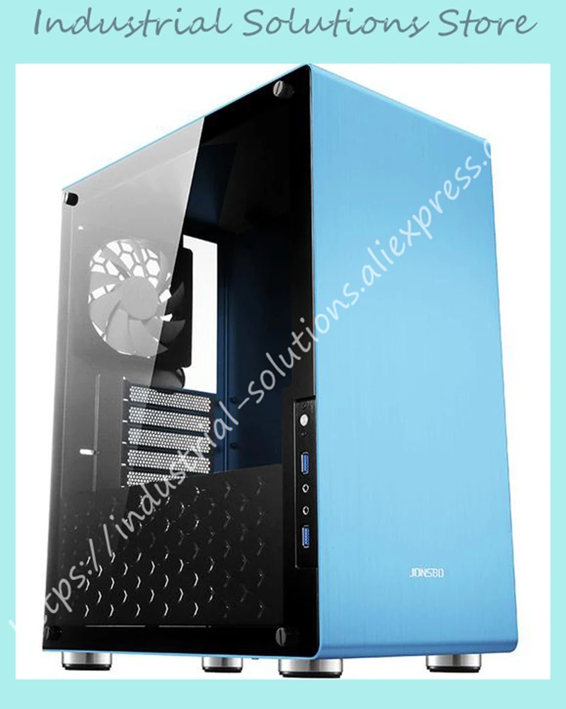 Чехол U4 блок питания ATX Алюминий шасси толщиной 5 мм закаленное стекло боковые панели компьютера