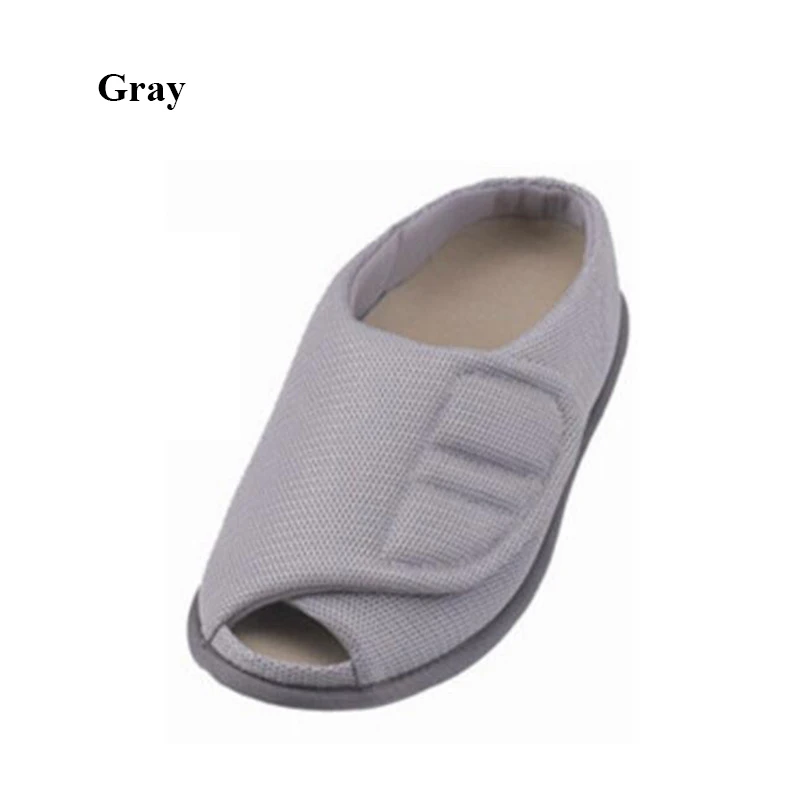 (Size 43-45) Полностью открытая обувь для пожилых людей с большими носками; многофункциональная обувь для здоровья; домашний удобный и удобный - Цвет: (Size 43-45)