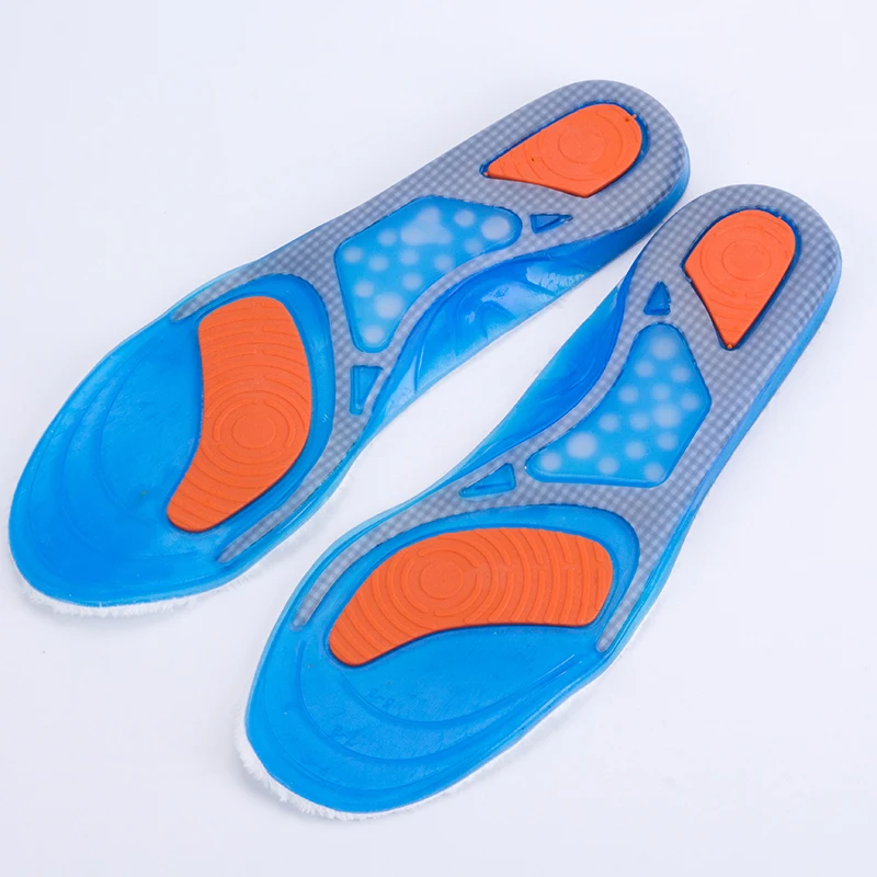 Gel insoles winter thick velvet warm insoles imitation wool insoles sweat-absorbant breathable thermal insoles