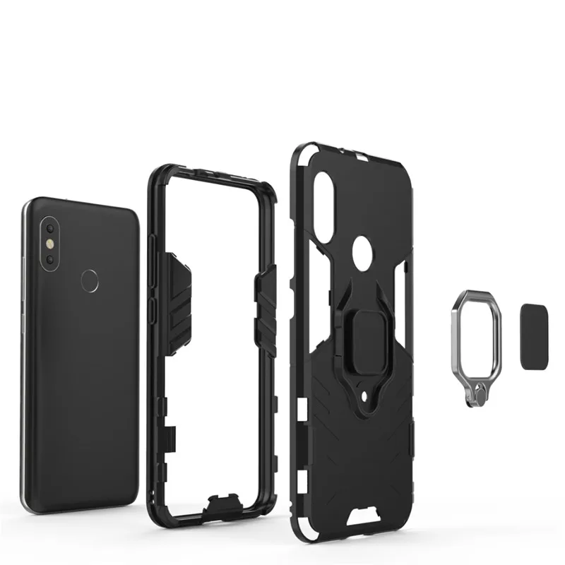 Противоударный защитный чехол для Xiaomi Redmi 6 pro автомобильный держатель магнитный
