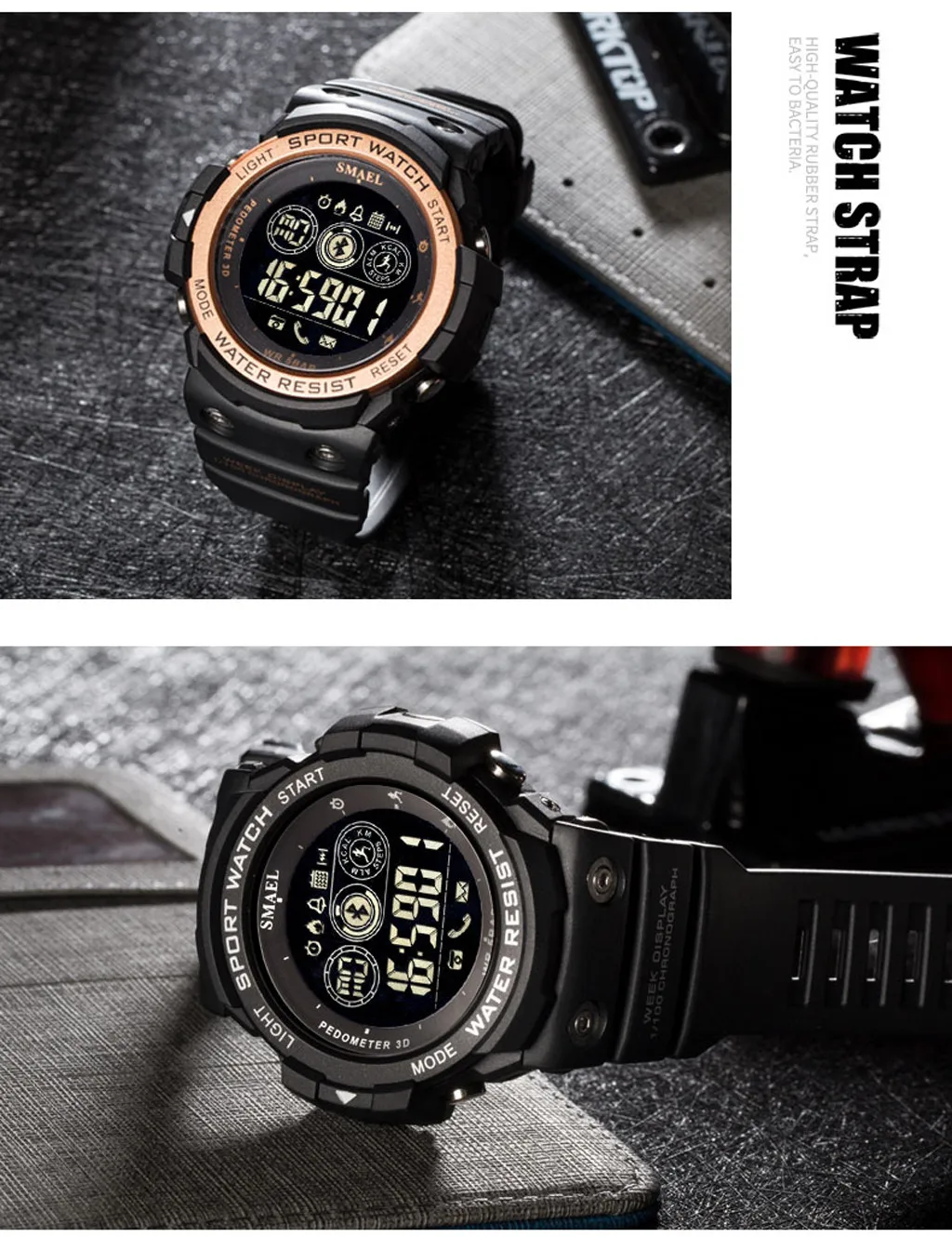 SMAEL, мужские часы, модные, военные, для бега, Bluetooth, светодиодный дисплей, спортивные часы, мужские, s, наручные часы, цифровые, Relogio, спортивные, Masculino