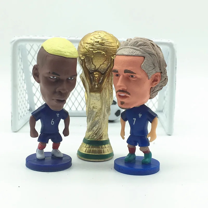 Soccerwe Футбольная звезда Кукла мини статуя Pogba Ronaldo Messi Griezmann Mbappe Sanchez Hazard Статуэтка