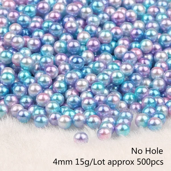 Color1 4 6 8 10 мм без отверстия Пластик ABS имитация жемчуга круглые бусины для рукоделия украшение для альбома - Цвет: Color1