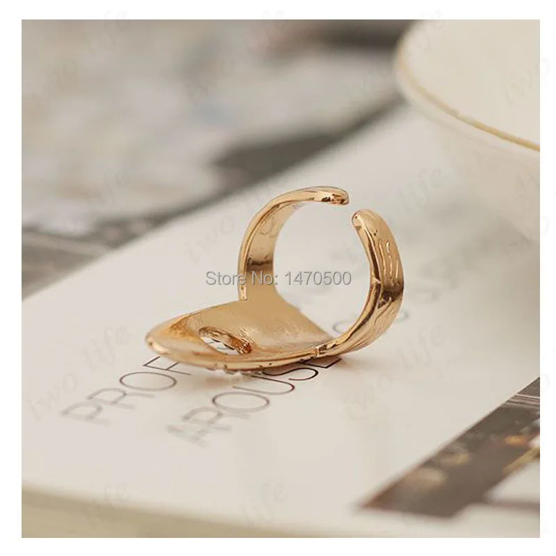 2015 Fashion Fine Jewelry Alloy Personality Hollow Love Shape With Crystal Nail Ring Adjustable Rings For Women Best Friends |