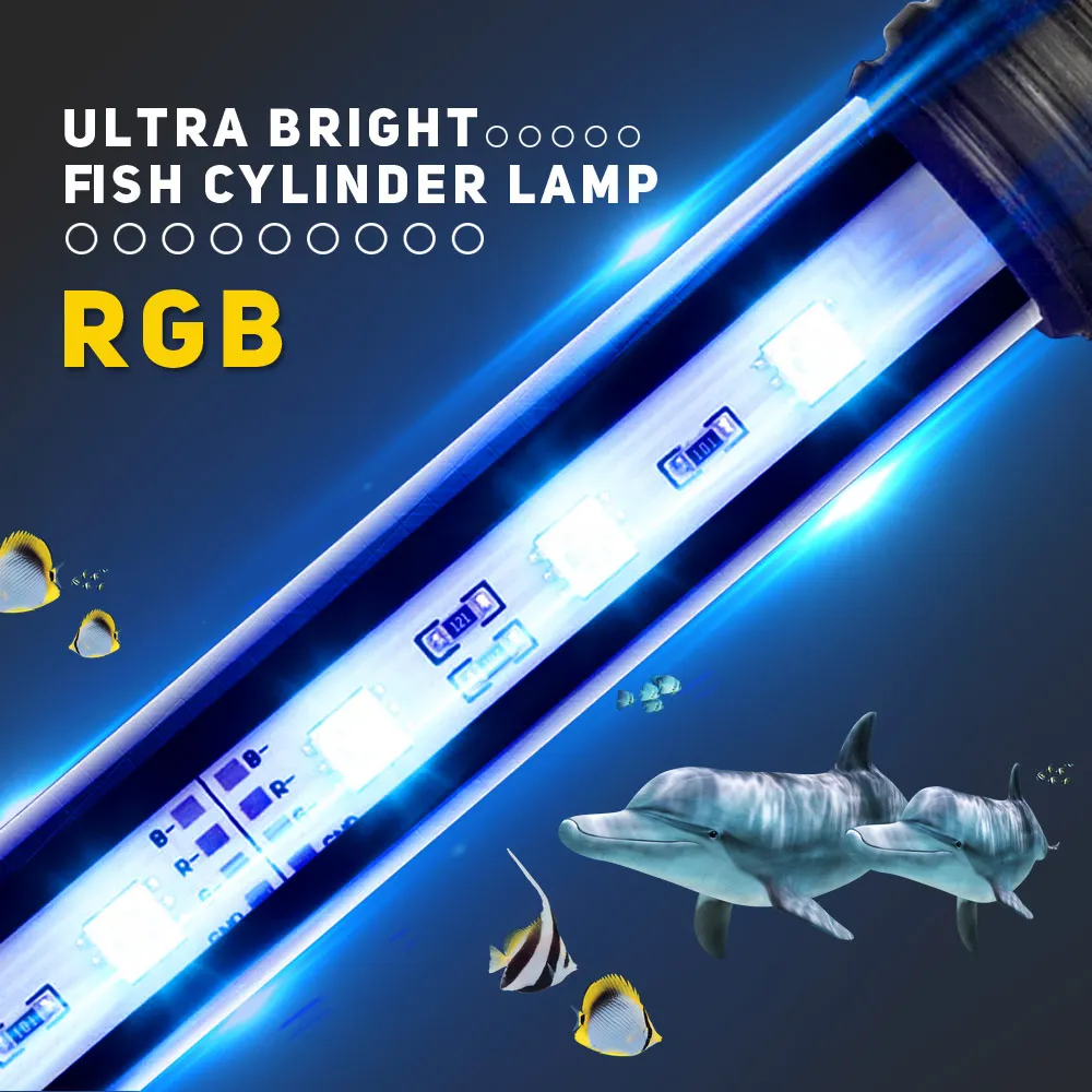 Светодиодный аквариумный аквариум 9 27 RGB светодиодный трубный светильник