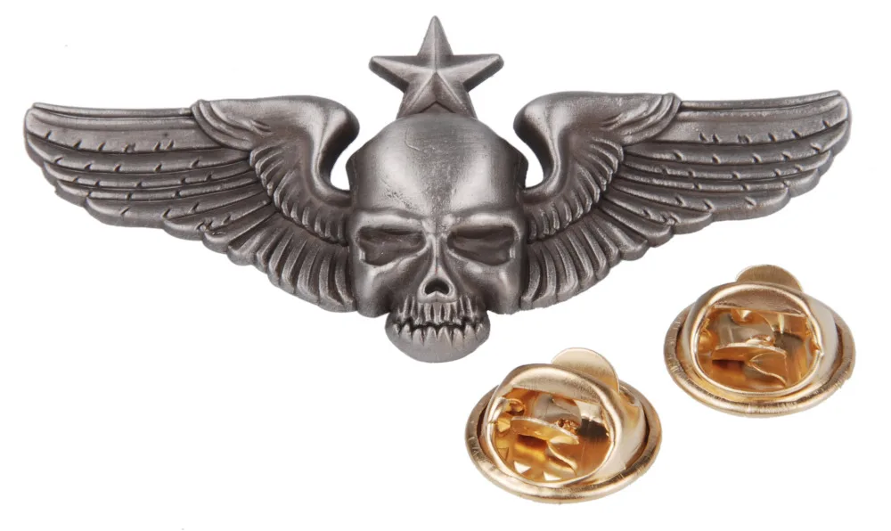 Американская армия 101ST металлический значок в форме крыла парашют Череп INSIGNIA - 38055