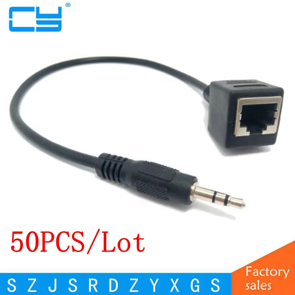 Сетевой адаптер 50 шт./лот 30 см разъем RJ45 к разъему DC3.5 кабель постоянного тока 3 5
