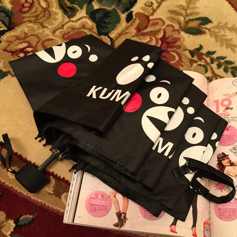 Японский зонт-талисман Kumamon солнцезащитный дорожный Зонт компактные Легкие