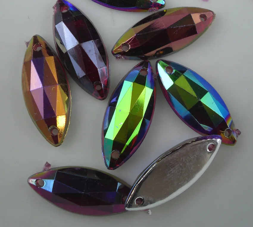 Шпилька с двумя отверстиями Ограненный лошадиный глаз темно-фиолетовый AB