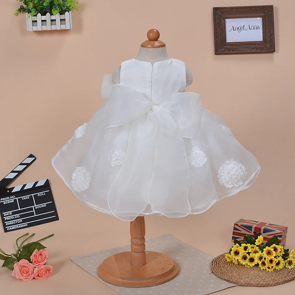 0-2 ys baby girl dress 1 year birthday lace flower white christening vestido bebe newborn baptism gown | Детская одежда и обувь