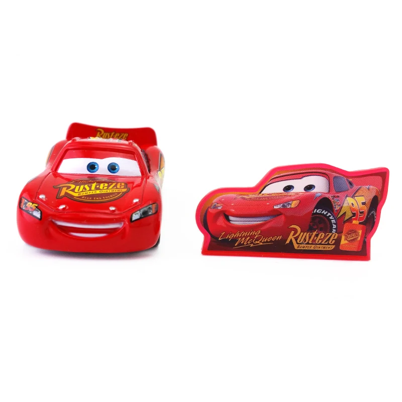 Дисней Pixar Cars Lightning McQueen с металлическим указателем литой под давлением