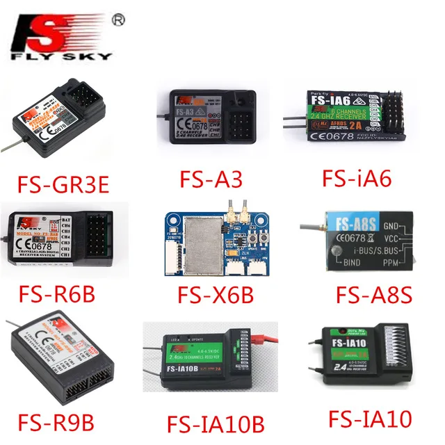 

Ресивер Flysky FS-GR3E FS-A3 FS-iA6 FS-R6B FS-X6B FS-A8S FS-R9B FS-IA10B FS-IA10