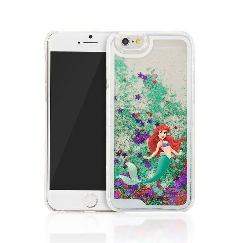 Cartoon Cute quicksand case for iPhone X XR XS MAX dynamic liquid glitter cover iphone 5 6 6s 7 8 plus stitch Mermaid |