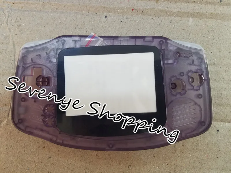 Сменный прозрачный фиолетовый чехол с полным покрытием корпуса для GBA Nintendo Game Boy