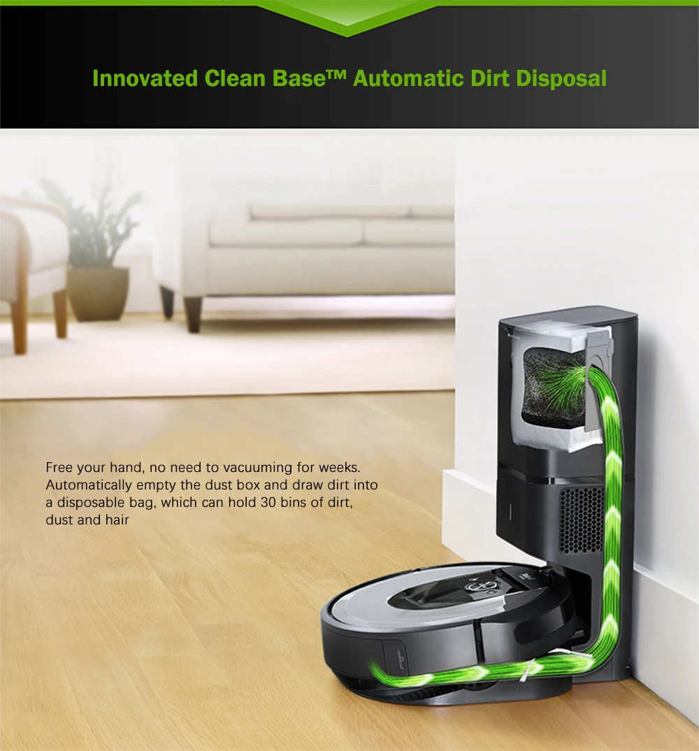 Робот-пылесос IRobot Roomba I7 Plus автоматическое удаление грязи | Бытовая техника