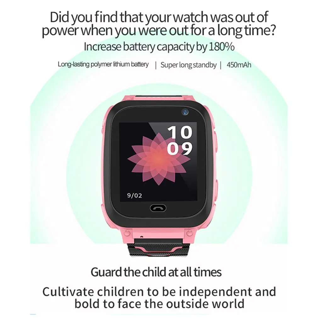 DS38 Anti Lost GPRS Positioning Smart Children's Watches SOS Camera Phone Call Kids Clock Baby Boy Girls Gift | Электроника