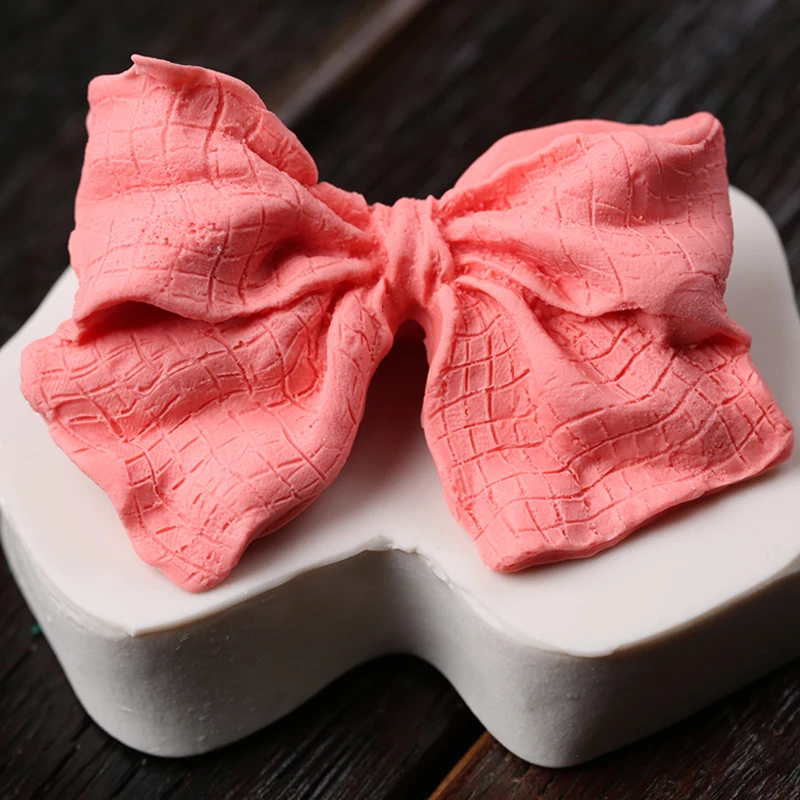 

Big Bow Bowknot Fondant Silicone Mold 3D Soap Mould Sugar Craft DIY Gumpaste Cake Decorating Clay Kitchen Accessories