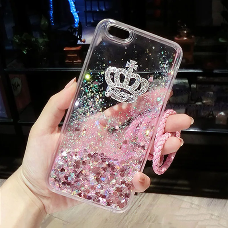 For XiaoMi A1 5X A2 6X Lite RedMi Note 4 4X Prime 5 Plus Pro 5A S2 6 Phone case Diamond Crown Liquid Quicksand soft cover |