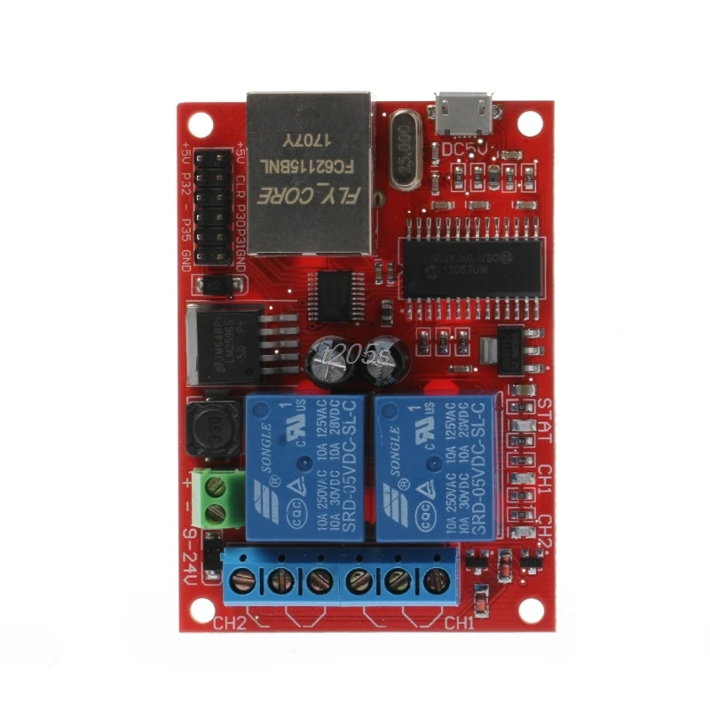 1 шт. LAN Ethernet 2 пути релейная плата переключатель задержки TCP/UDP модуль контроллера