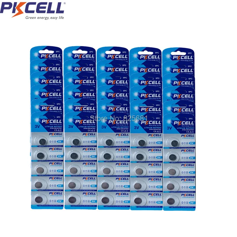 

250Pcs PKCELL 1216 Battery Button Cell Batteries ECR1216 CR1216 DL1216 BR1216 LM1216 5034LC For Watch Control Electronic Scale