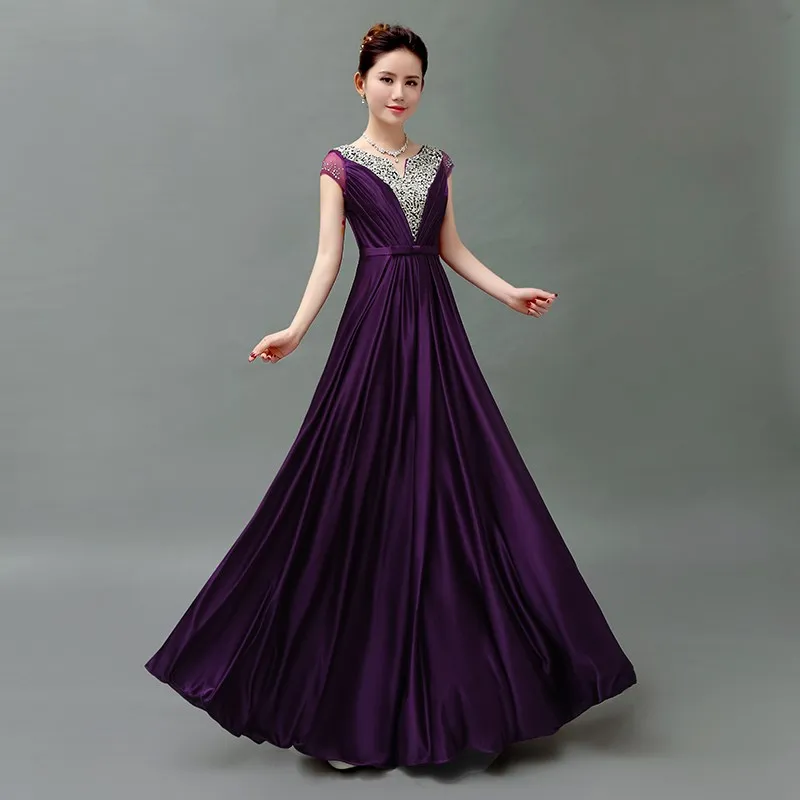 purple QLY5189Z# Pruple красное, синее, фиолетовое кружевное платье для приема toastery костюм для хора Длинные свадебные платья - Цвет: purple