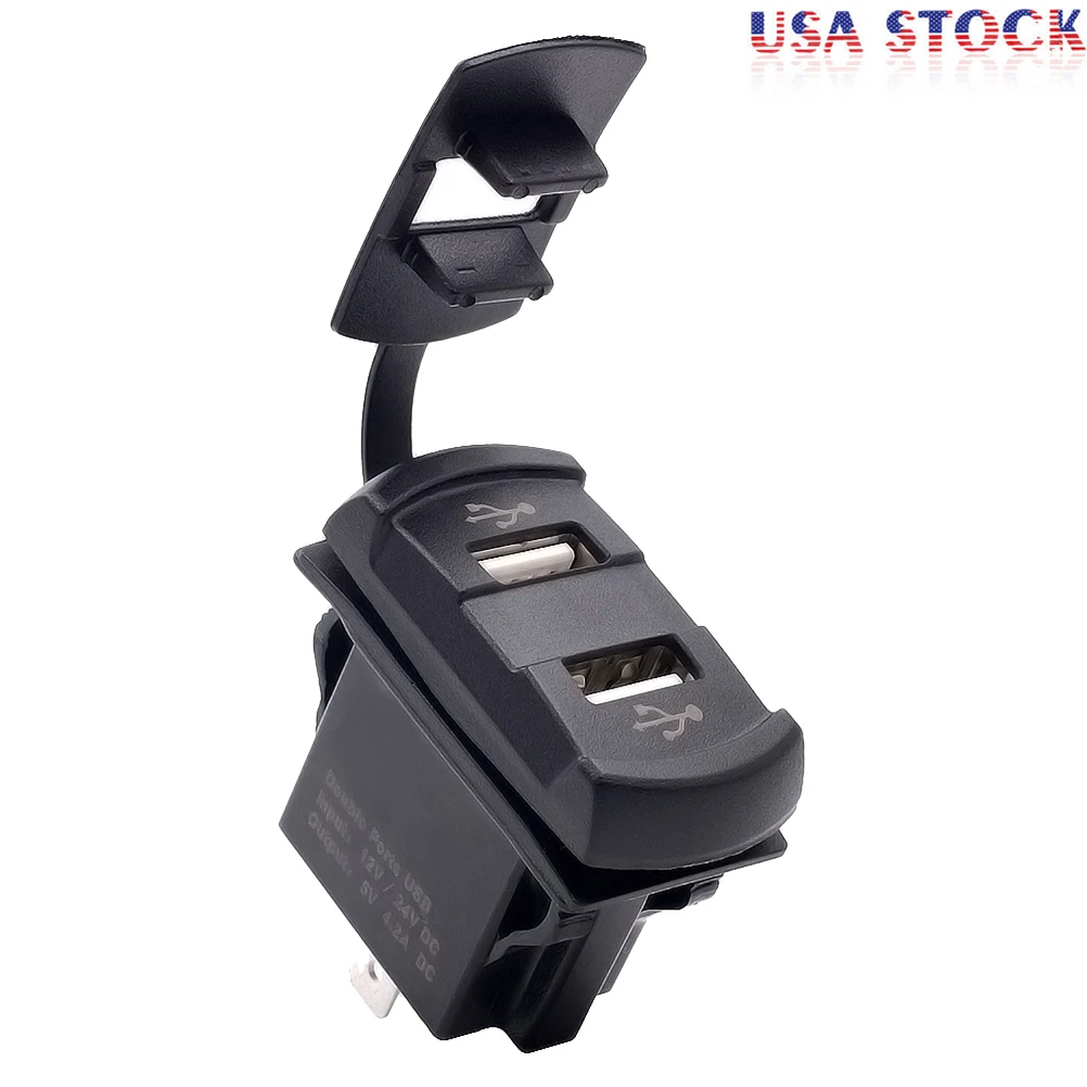 12 24V мотоцикл автомобиль Лодка USB розетка с вольтметром (синий)|Морское