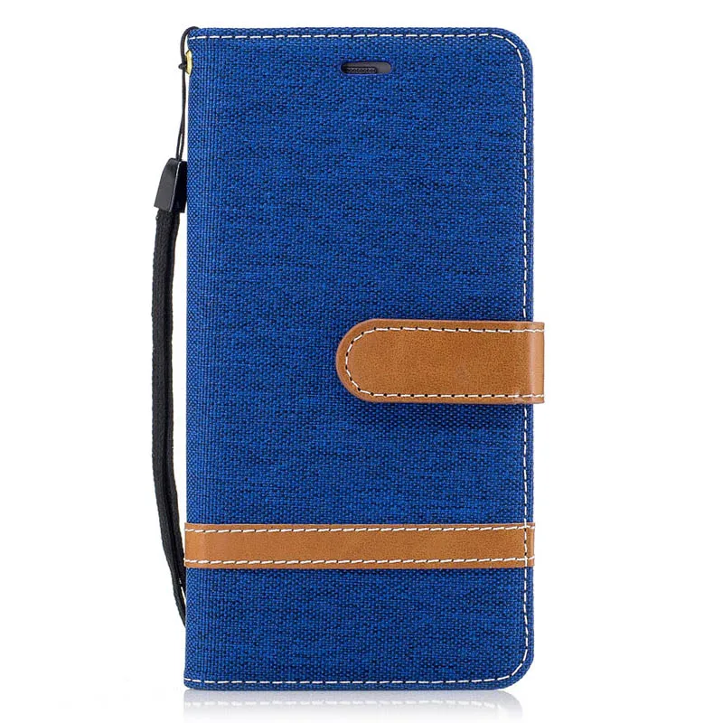 Blue Для iPhone X 8 Plus iPhone 7 iPhone 5 6 S 6 джинсовый кожаный чехол для huawei P20 P9 P10 Pro рlus Lite Mini Nove 3e Y5 II MATE 9 10 Honor 8 7X - Цвет: Blue