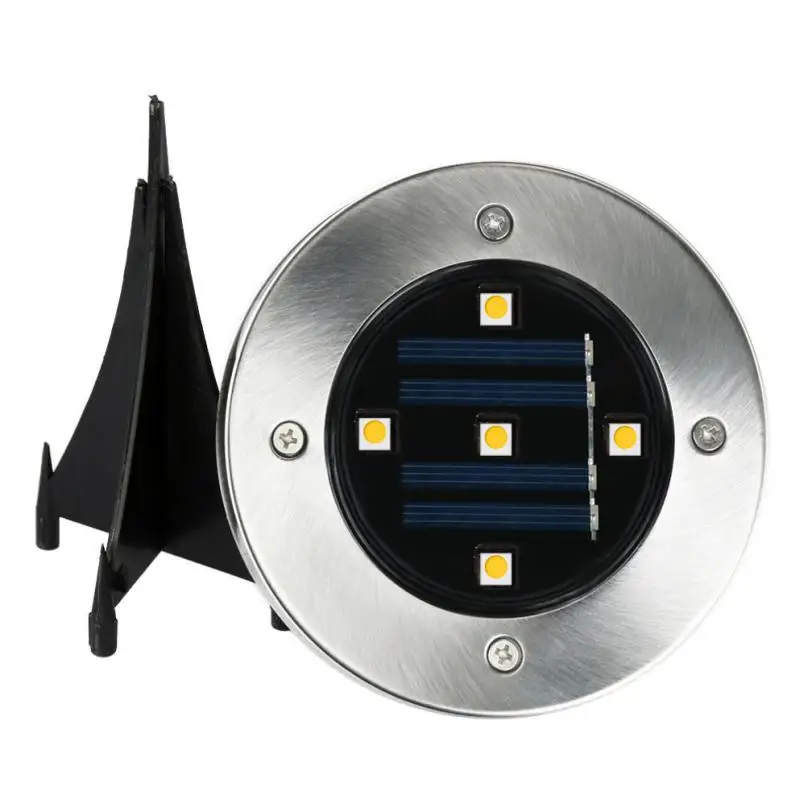 Солнечный свет 5 LED Солнечная энергия похороненный наземная лампа Открытый Путь