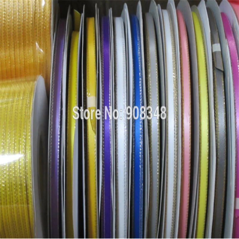 196 цветов 3/8 дюйма 9 мм полиэстер золото серебро фотоаксессуары ES009|satin ribbon|ribbon