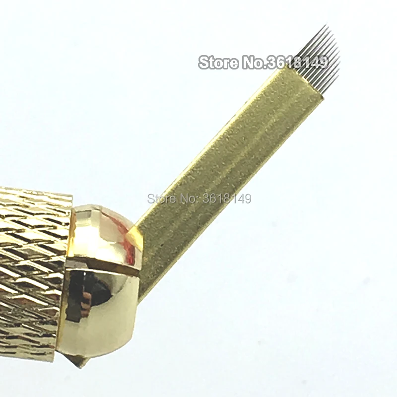 Иглы для микроблендинга мм PCD 12 0,18 татуировки иглы жесткий Lamina Tebori для перманентного макияж бровей губ 3D вышивка руководство ручка