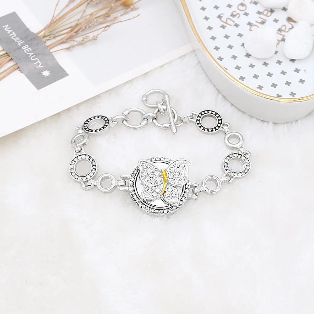 5 шт/партия смешанные белые/розовые стразы с металлической бабочкой Подвески 18 мм