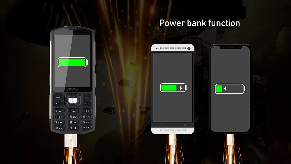 MFU 2G GSM мощный телефон 3," большой дисплей 4000 мАч Внешний аккумулятор три 3 Sim большой объем фонарь быстрый набор клавиатура мобильный телефон