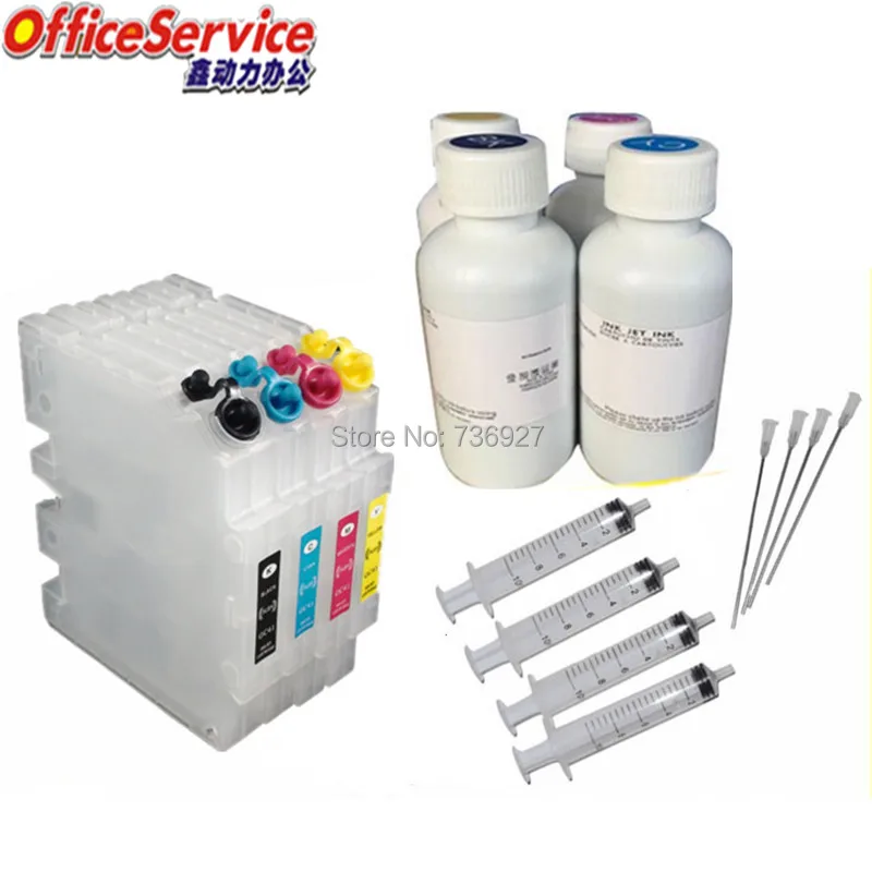 GC31 многоразовые картриджи для Ricoh e2600 e3300 e3350 e5550 e7700 gx7500 e5500 принтер 4*100 мл