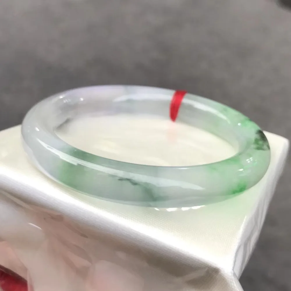 Only One ! 55.5MM Certified (Grade A)100% Natural Green Jadeite JADE Bracelet Women Bangle | Bangles