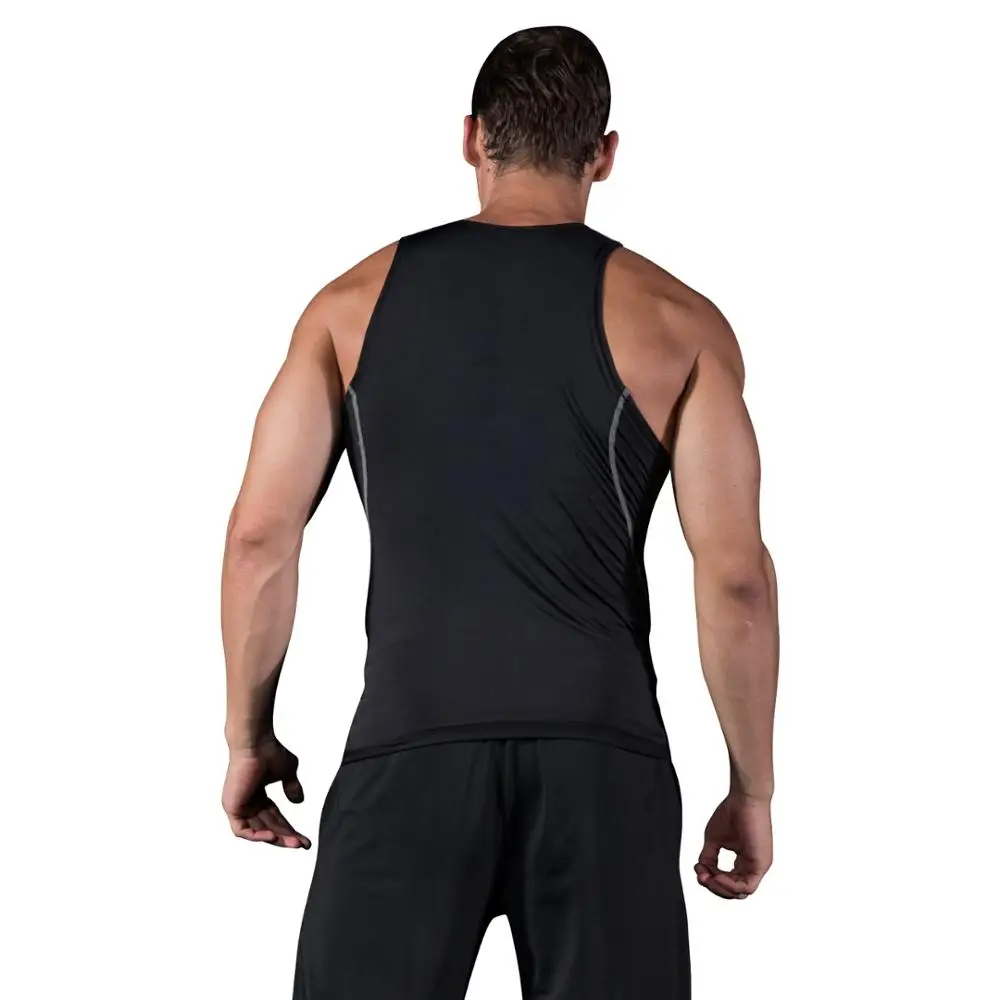 Мужская майка для бега спортивная баскетбольная Черная термальная крутая 3 вида