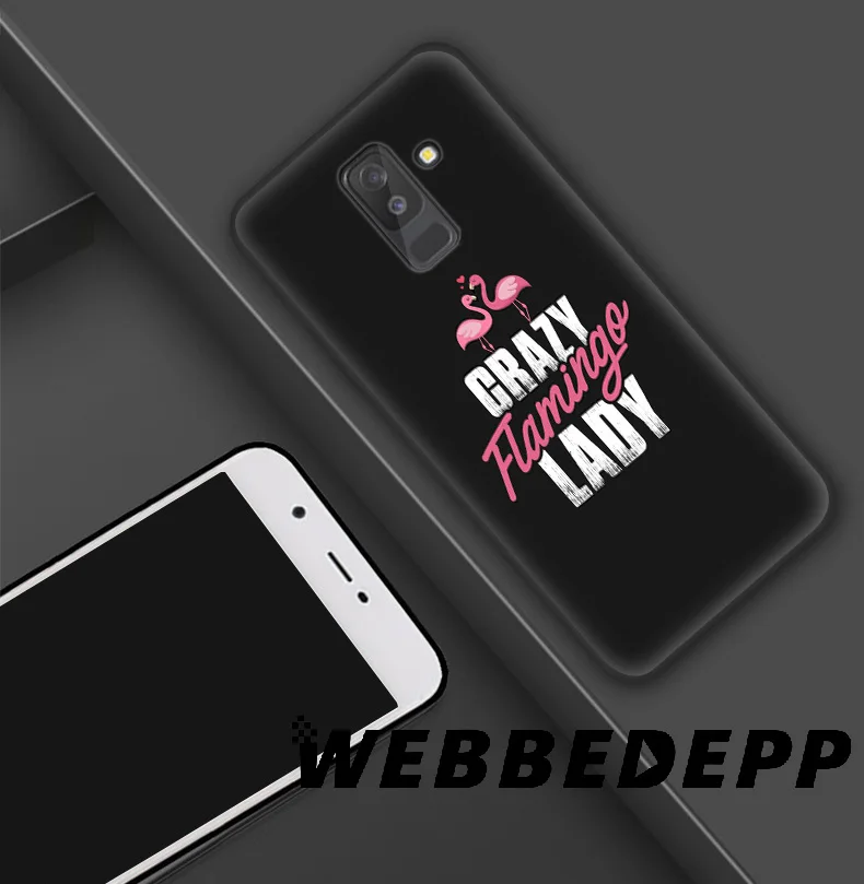 WEBBEDEPP Розовый Красный Фламинго Мягкий силиконовый чехол для Samsung Galaxy A9 A8 A7 A6 Plus 2018