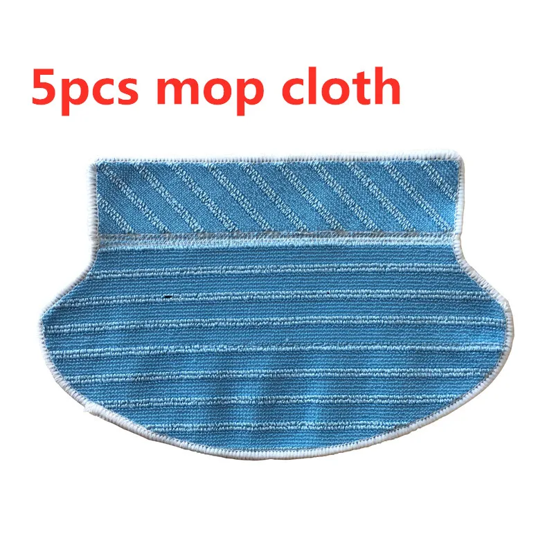 5 pcs mop cloth Hepa фильтр и боковая щетка и Швабра Ткань для Kitfort Kt-516 kt516 kt 516 Запчасти для роботизированного пылесоса запасные аксессуары - Цвет: 5 pcs mop cloth