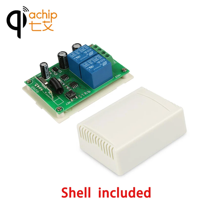 QIACHIP 433 МГц AC/DC 12 V 2CH Беспроводной дистанционного Управление переключатель модуль