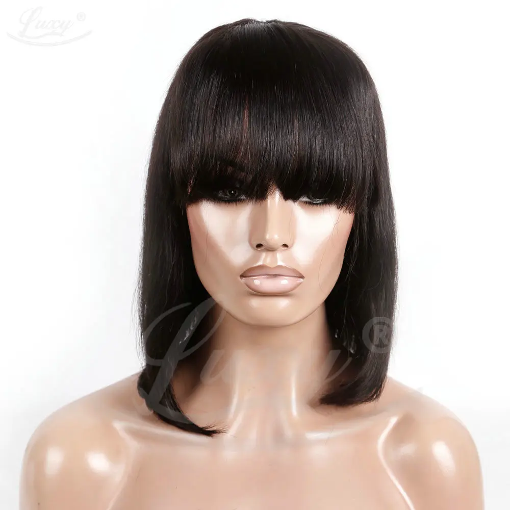 TOP Full lace wig bob wigs short glueless Virgin Brazilian front for black women 130% baby hair |