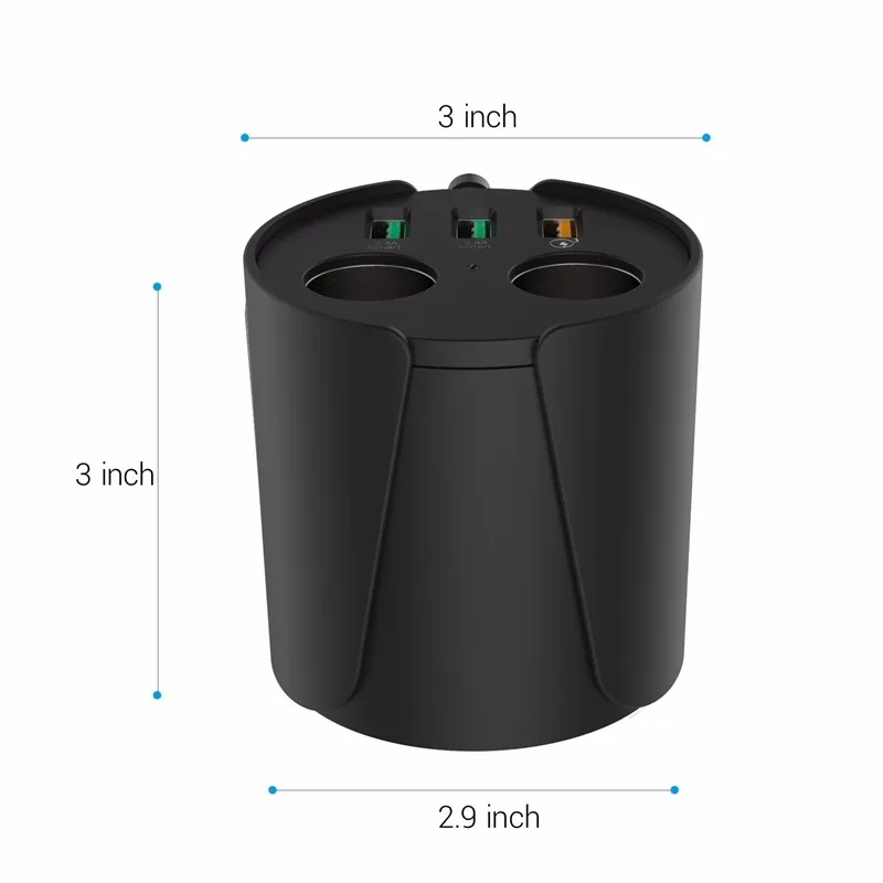 QC 3,0 USB автомобиль Зарядное устройство с 2 розетки прикуривателя 3 Порты и разъёмы Quick Charge 3,0 USB Автомобильное Зарядное устройство для смартфон Планшеты