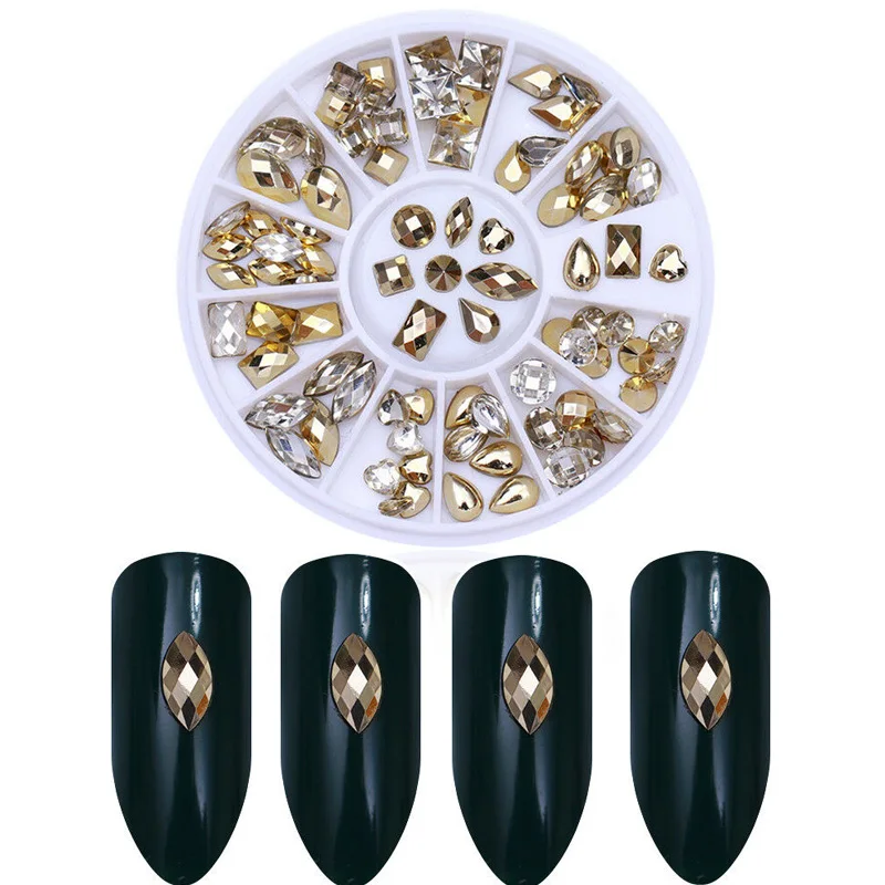 Новинка лета 2019 двухсторонние Стразы для ногтей Необычные Бусины маникюра 3D