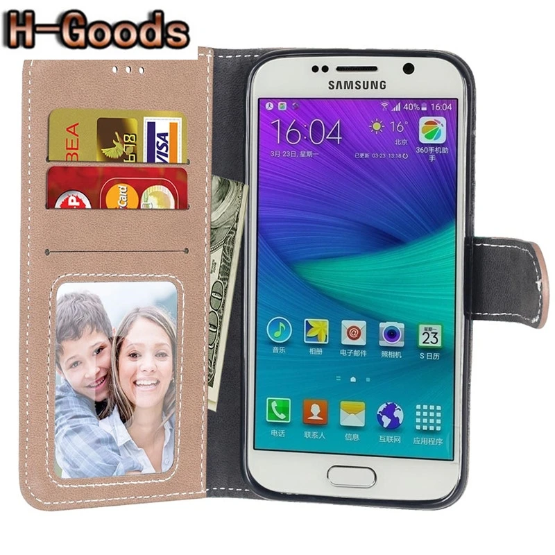 H-goods искусственная кожа и силикон чехол для телефона samsung Galaxy S6 Чехол G920A G920F 5 1