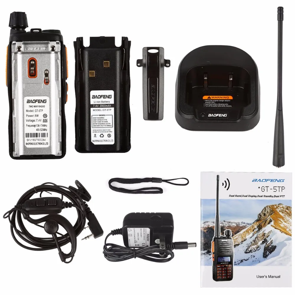 Двухдиапазонный VHF/UHF радиостанция Baofeng с трехдиапазонным питанием 1/4/8 Вт 136 174/400 520
