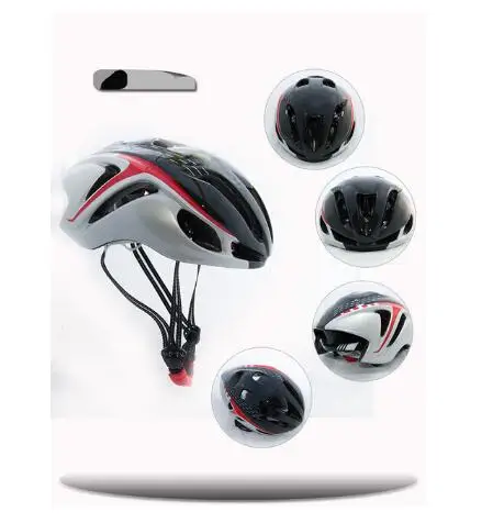 black and silver Новейший aerodynamics MTB велосипедный шлем Сверхлегкий велосипедный шлем интегрально-литой велосипедный шлем дорожный горный шлем - Цвет: black and silver