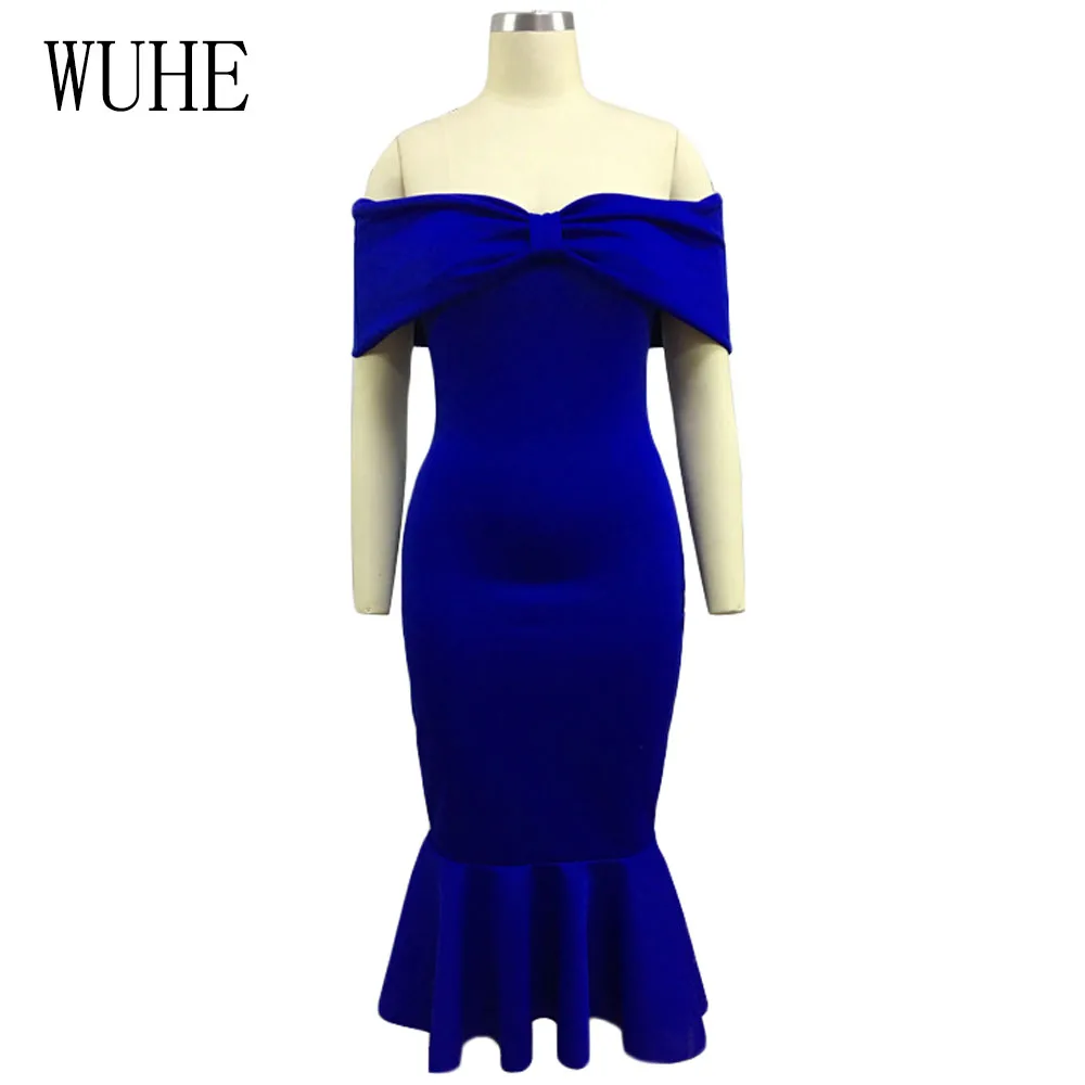 MIXI Vestidos, элегантное женское платье для вечеринки, синее, красное, черное, бант, накидка с открытыми плечами, платье русалки, винтажное, с оборками, облегающее платье