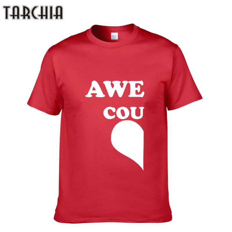 TARCHIA мужские футболки AWE COU Men'S с коротким рукавом и круглым вырезом летние топы