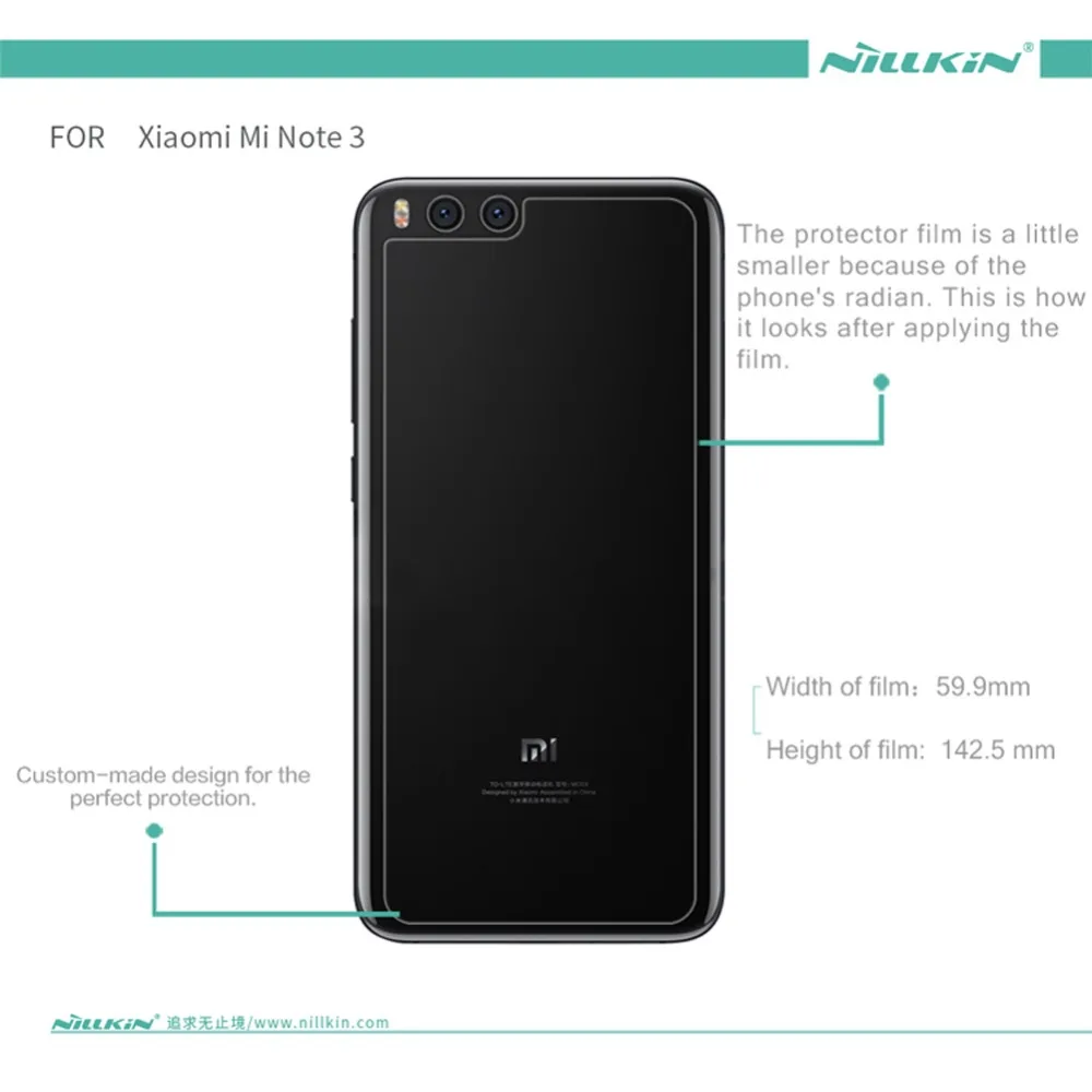 2 шт./партия защита для экрана для Xiaomi Mi Note 3 NILLKIN Супер прозрачная защитная пленка против отпечатков пальцев для Xiaomi Mi Note 3 5,5"