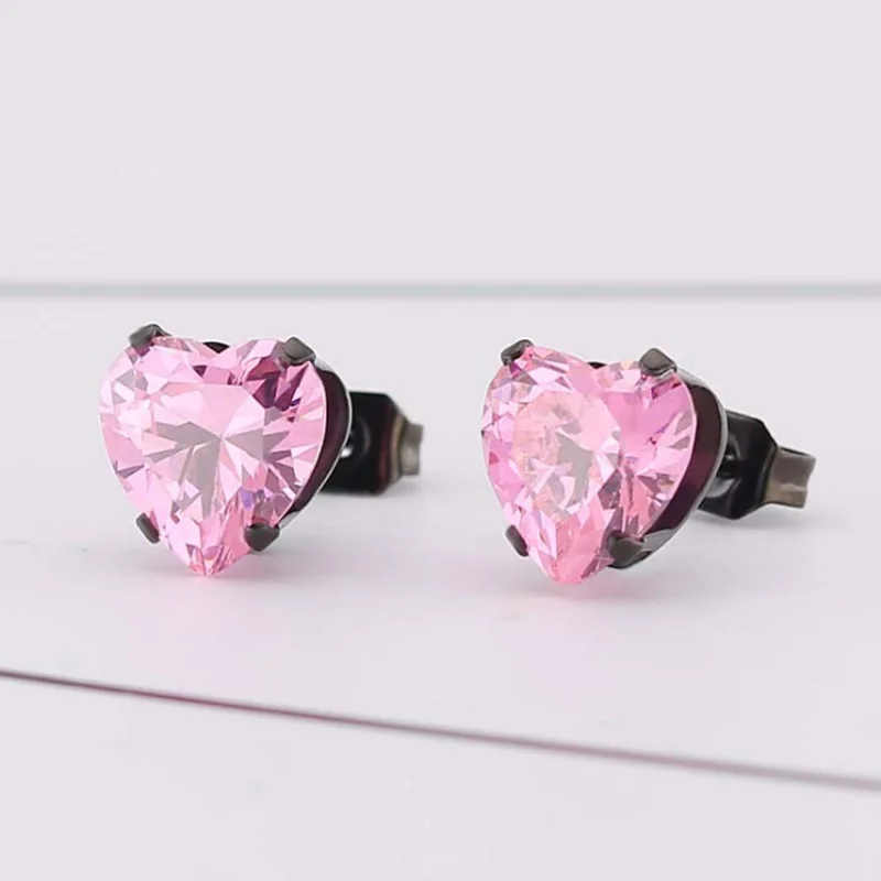 Женские серьги гвоздики из нержавеющей стали черного цвета|earings women jewelry|small stud